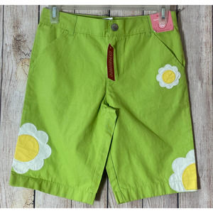Vtg Gymboree Pop of Daisies Nwt Green Bermuda Daisy Shorts Size 10